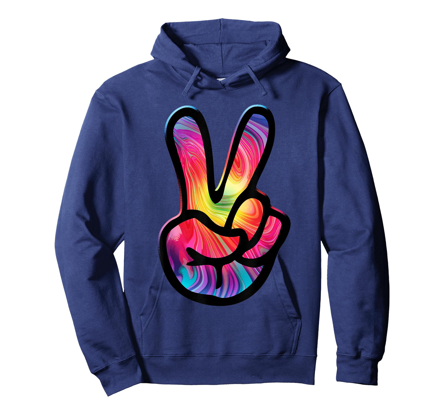 60s 70s Tie Dye Peace Hand Sign Shirt - Hippie T-Shirt