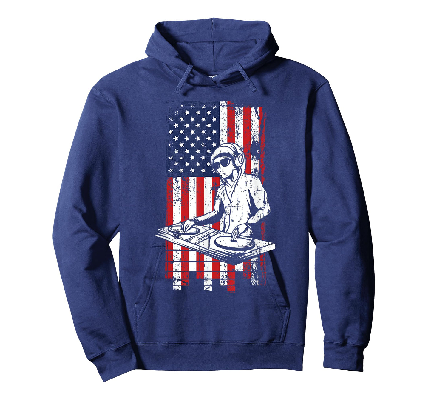 4th of July American Flag DJ Music Lover Turntable Gifts T-Shirt