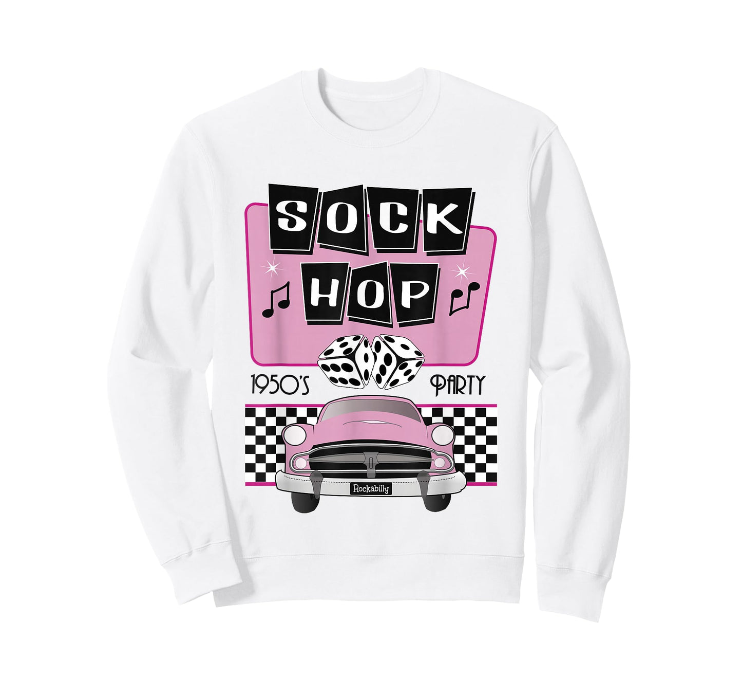 50s Sock Hop Dance Retro 1950s Party Doo Wop Rockabilly Pink T-Shirt