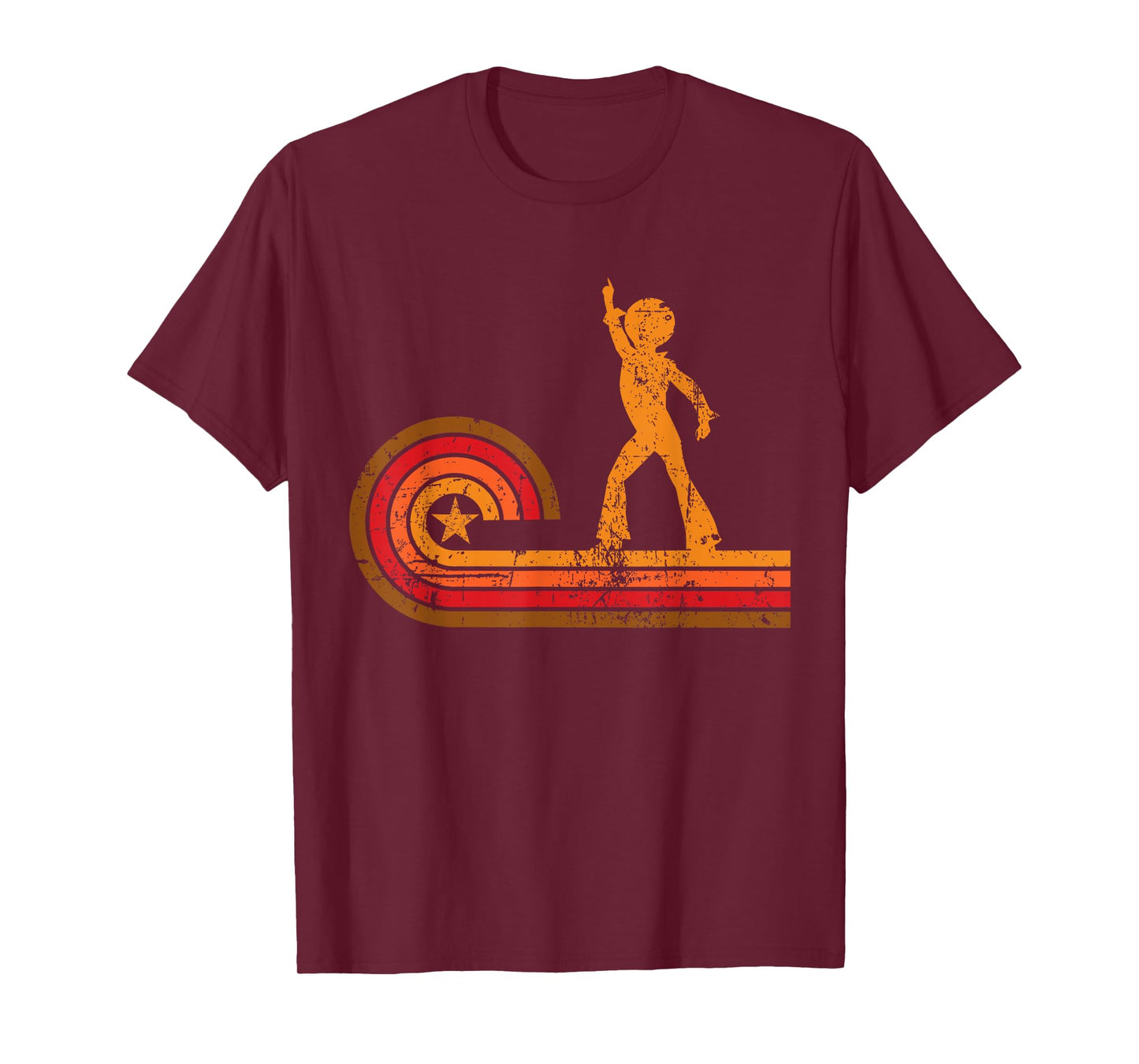 1970's Retro Style Disco Dancer Silhouette Disco T-Shirt