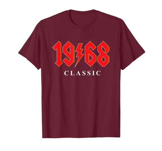 1968 Classic Rock 55th Birthday Gift for Men turning 55 T-Shirt