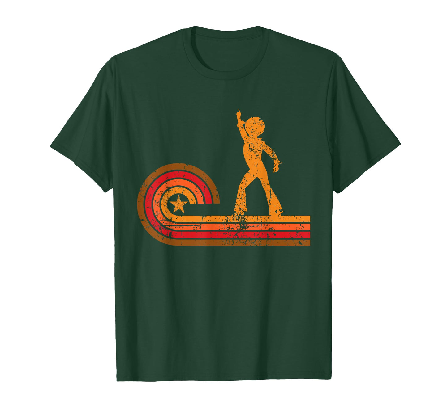 1970's Retro Style Disco Dancer Silhouette Disco T-Shirt
