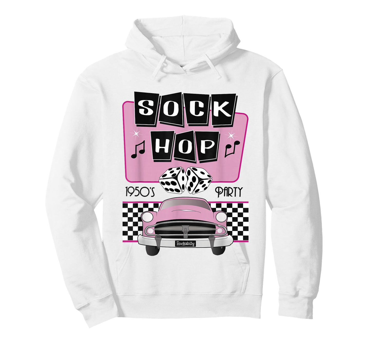 50s Sock Hop Dance Retro 1950s Party Doo Wop Rockabilly Pink T-Shirt