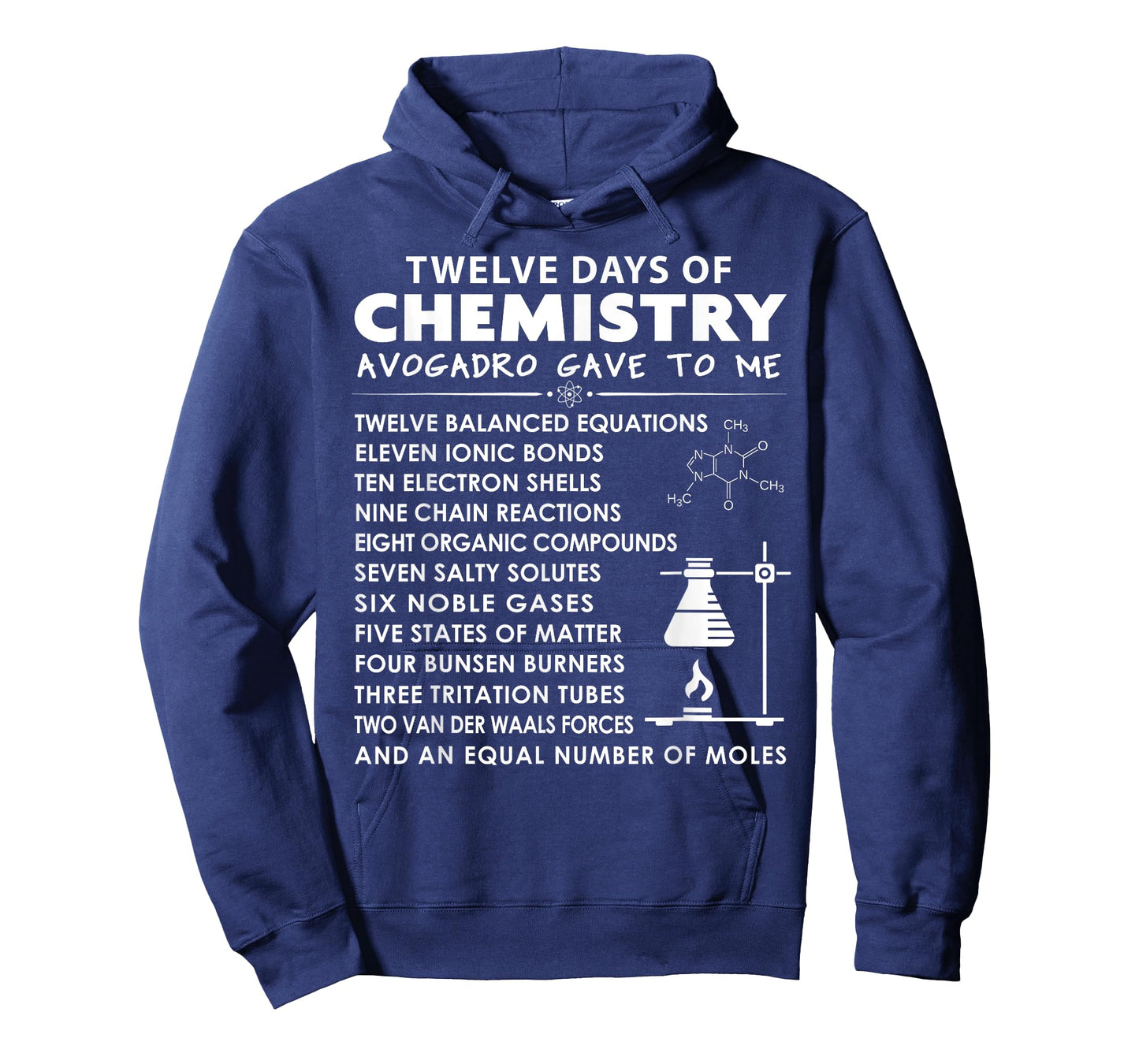 12 Days of Chemistry - Chemistry Teacher Christmas T-Shirt for Men Women Kids