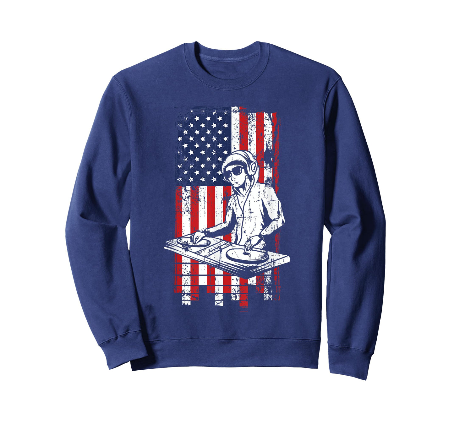 4th of July American Flag DJ Music Lover Turntable Gifts T-Shirt