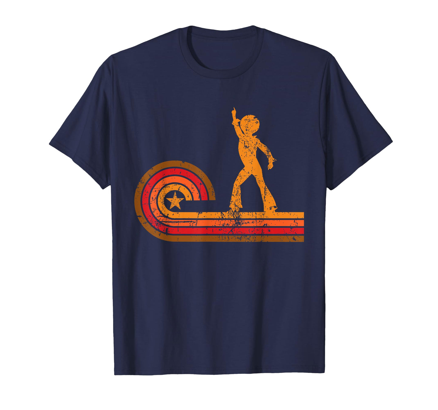 1970's Retro Style Disco Dancer Silhouette Disco T-Shirt