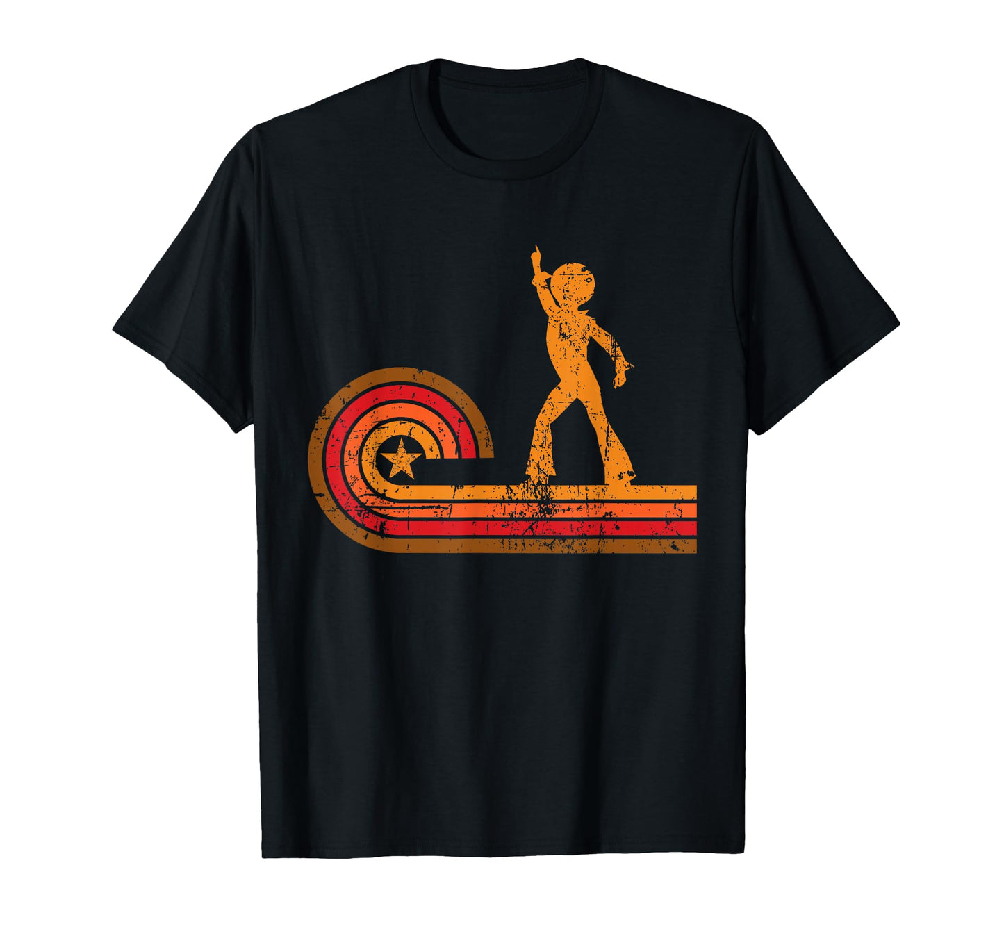 1970's Retro Style Disco Dancer Silhouette Disco T-Shirt